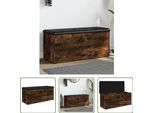 The Living Store Panca Con Contenitore In Rovere Fumé 102X42X45 Cm Materiale In Legno
