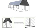 The Living Store Gabbia Per Polli Da Esterno 2X12X2 M Acciaio Zincato
