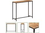 The Living Store Consolle 80X30X74 Cm Legno Massello Di Mango E Ferro