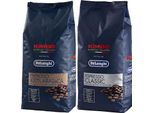 Delonghi Kimbo Kaffee Set 2X 100 Prozent Arabica 1Kg Classic 1Kg Bohnen