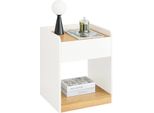 Sobuy Comodino Cassettiera Divano Letto Tavolino Laterale Tavolino Telefonico Stretto Comodino Cassettiera Bianco FBT128-WN Wd Circa 45X55X40Cm