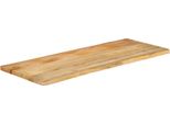 Vidaxl Piano Del Tavolo Con Bordo Ad Albero 140X60X2,5 Cm In Legno Massiccio Di Mango