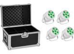 Eurolite Set 4X Led Silent Par 6 Qcl Floor Ws + Custodia (20000987)