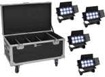 Eurolite Set 4X Multiflood Ip 8X10W Rgbw Wash Crmx + Custodia (20001001)