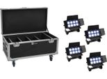 Eurolite Set 4X Akku Multiflood Ip 8X10W Rgbw Wash Crmx + Custodia Con Funzione Di Ricarica (20000999)