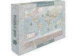 Puzzle Mondo Politico Mappa Stilizzata 2 000 Elementi