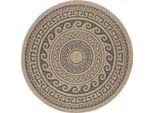 Tappeto Per Esterni Comilla Nero 160 Cm Rotondo