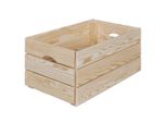 Cassetta In Legno Valloni Impilabile Per Lo Stoccaggio 65X23X31Cm Naturale.