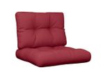 Vidaxl Cuscino Per Pallet 2 Pezzi. Tessuto Rosso Vino