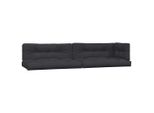 Vidaxl Cuscino Pallet 5 Pezzi In Tessuto Nero