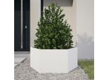 Vidaxl Fioriera Esagonale Bianca 104X90X45 In Acciaio