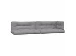 Vidaxl Cuscino Pallet 5 Pezzi In Tessuto Grigio