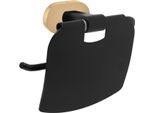 Yukon - Accessorio Da Bagno Porta Carta Igienica Con Coperchio, Nero Opaco/Oro YUA0400CMATZ, Rav SlezáK