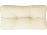 Vidaxl Cuscino Pallet Crema 80X40X12 Cm Tessuto