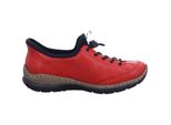 Rieker Scarpa Da Donna Con Lacci In Rosso, Misura 39
