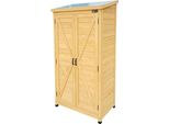 Axi Hugo Armadio Da Giardino In Legno Marrone | Armadio Exteriore, Armadio Degli Attrezzi Con 3 Ripiani Fissi | 85 X 52 X 173 Cm