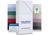 Blumtal® Basics - Lenzuolo Matrimoniale 180X200Cm In Jersey - Set Di 2 - Copripiumino 180X200 Cm In 100% Cotone - Lenzuolo Matrimoniale - Bianco