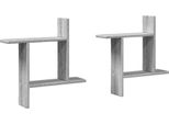 Vidaxl Mensole Da Parete 2 Pz. Grigio Sonoma 50X12X50 Cm Materiale A Base Di Legno