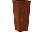 Fioriera 35X35X75 Cm In Acciaio Corten