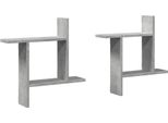 Vidaxl Mensole A Muro 2 Pz. Grigio Cemento 50X12X50 Cm Materiale A Base Di Legno