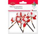 Fiocco Rosso Con Scritta Merry Christmas 4 Pezzi