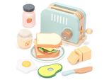 Umu® Set Di Toast E Panini Per Bambini In Legno 17 Pezzi - Set Di Prodotti Per Bambini Da 2, 3, 4 E 5 Anni