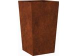 Fioriera 45X45X75 Cm In Acciaio Corten