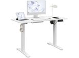 Vinsetto Scrivania Regolabile In Altezza Elettrica 120 X 60 Cm Scrivania Per Computer Con 3 Controlli Di Memoria, Scrivania Ergonomica Stand-Sit Con Anti-Collisione