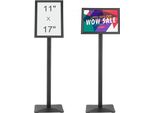 Supporto Informativo Con Base In Metallo 420 X 297 Mm - Supporto Informativo Regolabile Con Manopola - Robusto Supporto Per Cartelli Da Pavimento - Espositori Pubblicitari