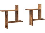 Vidaxl Mensole Da Parete 2 Pz. Aspetto Legno Recuperato 50X12X50 Cm Materiale A Base Di Legno