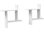 Vidaxl Mensole A Muro 2 Pz. Bianco 50X12X50 Cm Materiale A Base Di Legno