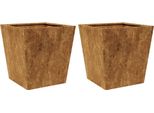 Vidaxl Fioriera 2 Pezzi 40X40X40 Cm Acciaio Resistente Alle Intemperie
