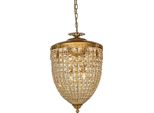 Casa Padrino Lampadario Barocco In Cristallo Oro Ø 60 X H. 85 Cm - Luci Barocche