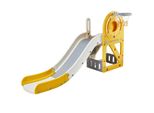 Scivolo Per Bambini Fun-Slide Con Canestro - Scivolo Da Giardino Hdpe - Max. 50Kg - Scivolo Per Bambini 1-12 Anni - Scivolo Per Bambini Per Interni Ed Esterni - Scivolo 186X112X100Cm
