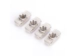 100Pcs T Slot Nut Nichelatura Acciaio Al Carbonio Scorrevole Elementi Di Fissaggio Per Profili In Alluminio (M6) (M6)