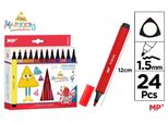 Pennarelli Triangolari Per La Scuola 1,5 Mm | 24 Pz.