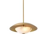 Casa Padrino Lampada A Sospensione Colore Ottone Antico / Alabastro Ø 50 Cm X H. 20 Cm