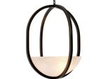 Casa Padrino Lampada A Sospensione Finitura Bronzo / Alabastro Ø 49 Cm X H. 60 Cm