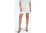 Only Tokyo Pantaloncini A Vita Alta In Misto Lino Bianco S Donna Bianco S