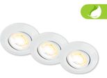 Set Di 3 Faretti Da Incasso A Led 230V Lampade Da Incasso A Led Spot Orientabili Cts Ra90