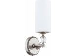 Casa Padrino Applique Barocca Argento / Bianco H. 33 Cm - Luci In Stile Barocco