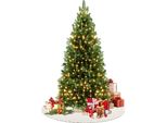 Yuenfong Albero Di Natale Artificiale Con Illuminazione A Led Albero Di Natale Di Decorazione Natalizia Con Supporto, Albero Di Natale Verde In Pvc+Pe, 150Cm