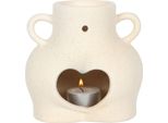 Something Different - Bruciatore A Olio, Ceramica, Mozzicone SD4787 (Taglia Unica) (Colore Crema)