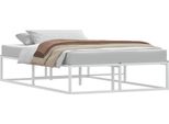 Vidaxl Struttura Letto Senza Materasso Bianco 120X200 Cm In Metallo