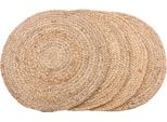 Tovagliette Krumble - Tovaglietta - Tovaglietta Rotonda - Tovaglietta Rotonda - Tovaglietta In Rattan - Tovaglietta In Juta - Tovaglietta In Rattan - Tovaglietta In Juta - Set Di 4 Tovagliette - Juta - Rotonda - ø38 Cm - Natura