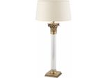 Casa Padrino Lampada Da Tavolo Barocca Ottone Con Patina / Crema H. 70 Cm