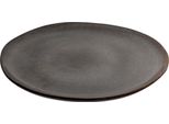 Quvio Piatti Da Portata Grigi Selma - Servizio Di Piatti - Set Di Piatti Da Tavola - Ceramica - Grigio - Marrone - Diametro 27 Cm - Set Di 4 Pezzi
