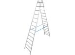 Stehleiter Krause "Stabilo", Silber (Silberfarben), B:82Cm H:403Cm, Aluminium, Leitern