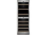 CASO Weinkühlschrank 775 WineChef Pro 126, Energieeffizienz: G (A-G), schwarz (silberfarben), B:59,5cm H:163cm T:74cm, Weinkühlschränke