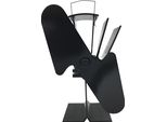 Kaminventilator FIREFIX 2-flügelig, schwarz, B:15cm H:20cm T:11cm, Ventilatoren, aus Stahl